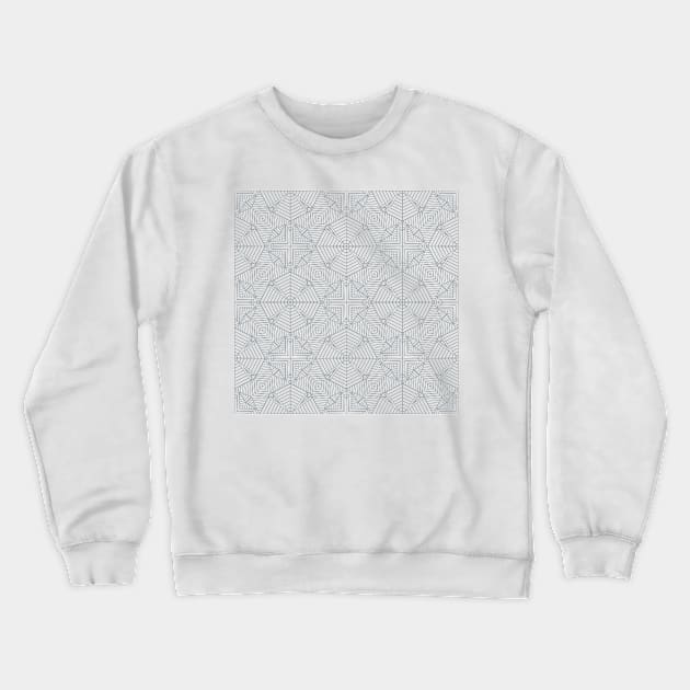 Geo Squares Grey Crewneck Sweatshirt by ProjectM